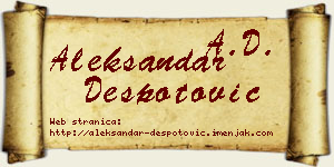 Aleksandar Despotović vizit kartica